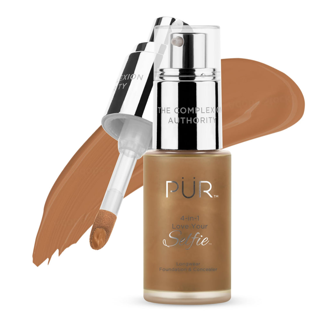 PÃƒÅ“R 4-in-1 Love Your Selfie Longwear Foundation & Concealer, Full Coverage Liquid Foundation, Hydrating Formula, Cruelty Free