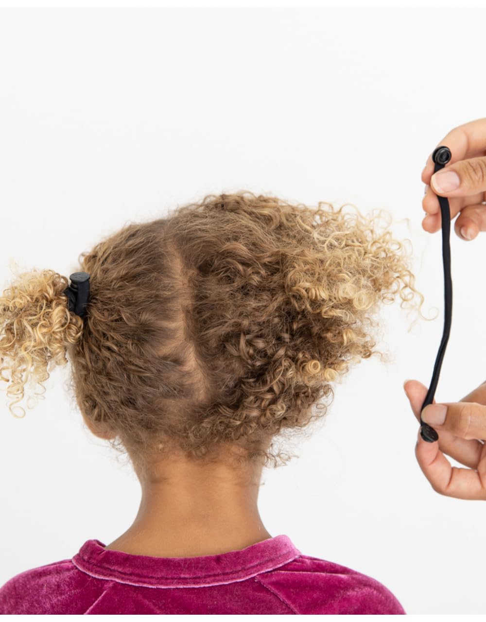 Premium No Crease Snap-Off Hair Ties By Snappee - Easy Ouchless Removal with USA Hand-Made Non-Elastic, Long-Lasting, Super Soft & Stretchy Material for Natural, Thick and All Hair Types! (Licorice)