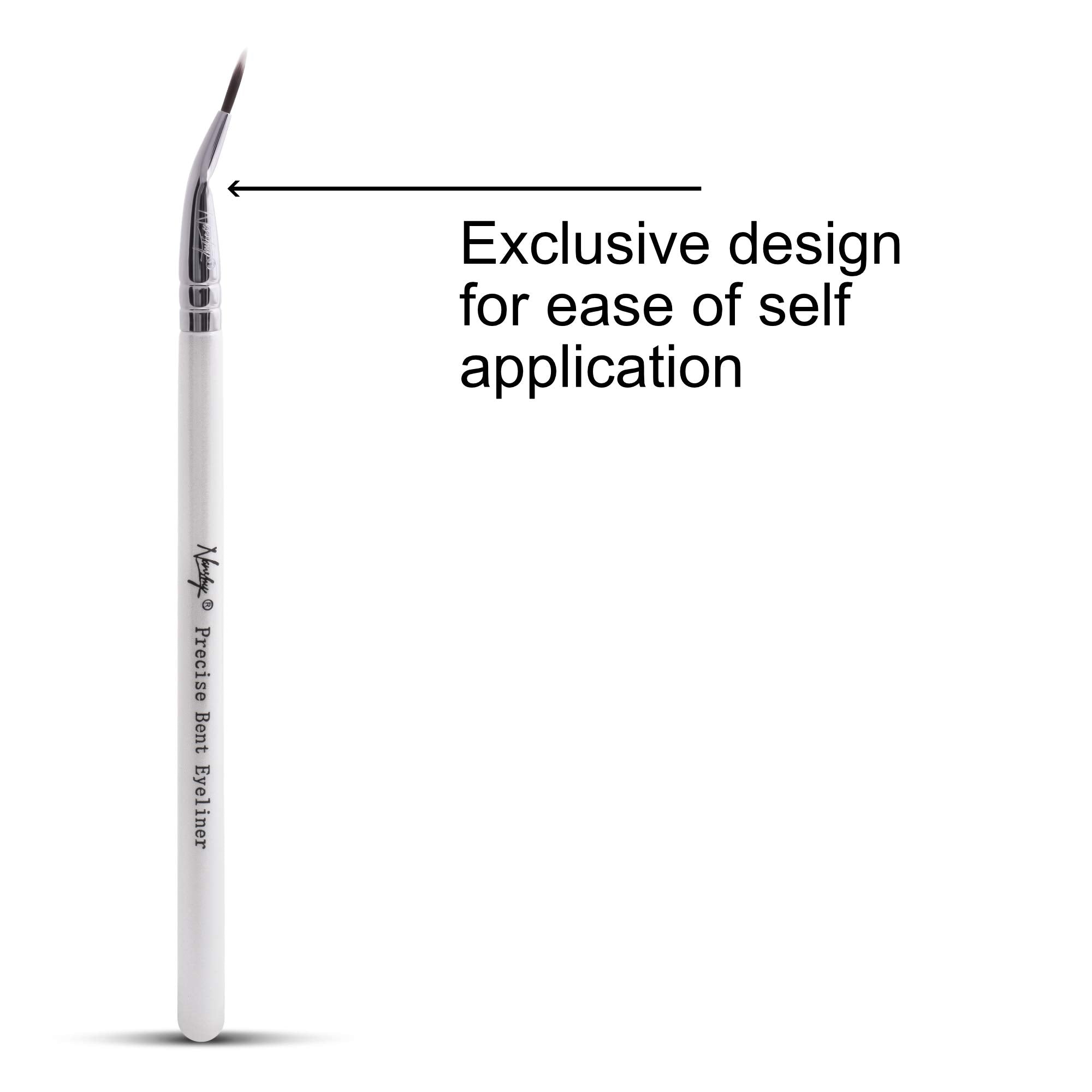 Nanshy Precise Ultra Fine Thin Tip Bent Eyeliner Makeup Brush for Applying Gel Cream Liquid Eye Liner by Nanshy