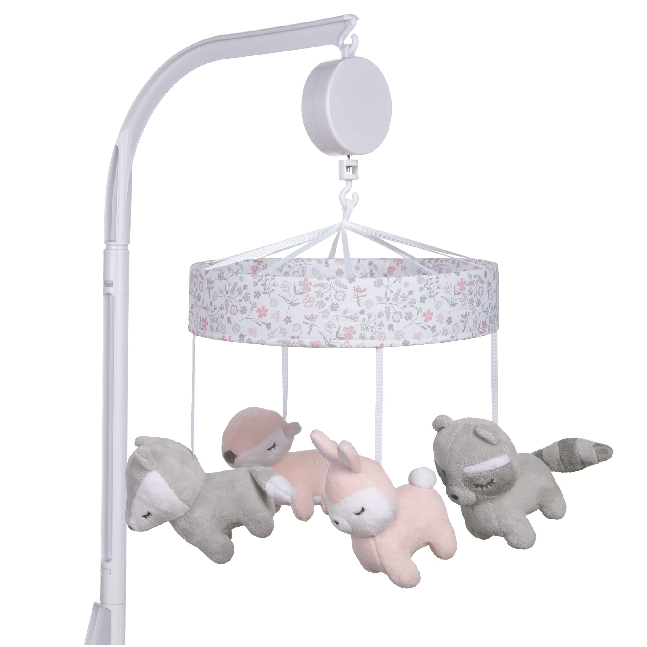 Sammy & Lou Sweet Forest Friends Baby Crib Mobile with Music, Crib Mobile Arm Fits Standard Crib Rail