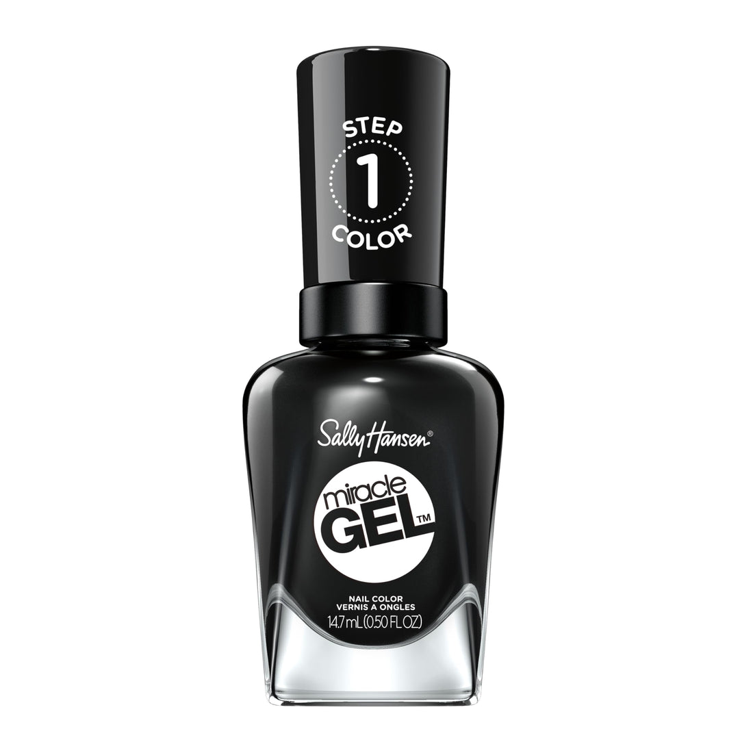 Sally Hansen Miracle Gel™, Onyx-pected, Long Lasting, Gel-Like Formula, No UV Lamp Needed, Black Nail Polish