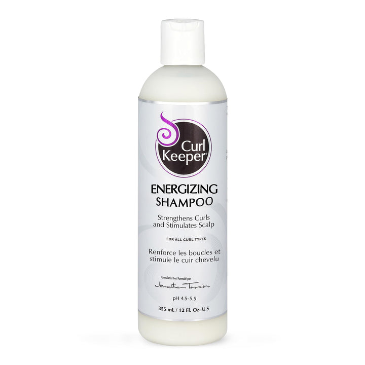 Curl Keeper Daily Energizing Shampoo for Curly Hair, 12 Fl Oz - Sulfate Free Formula Strengthens and Invigorates Curls, Restoring Scalp Health
