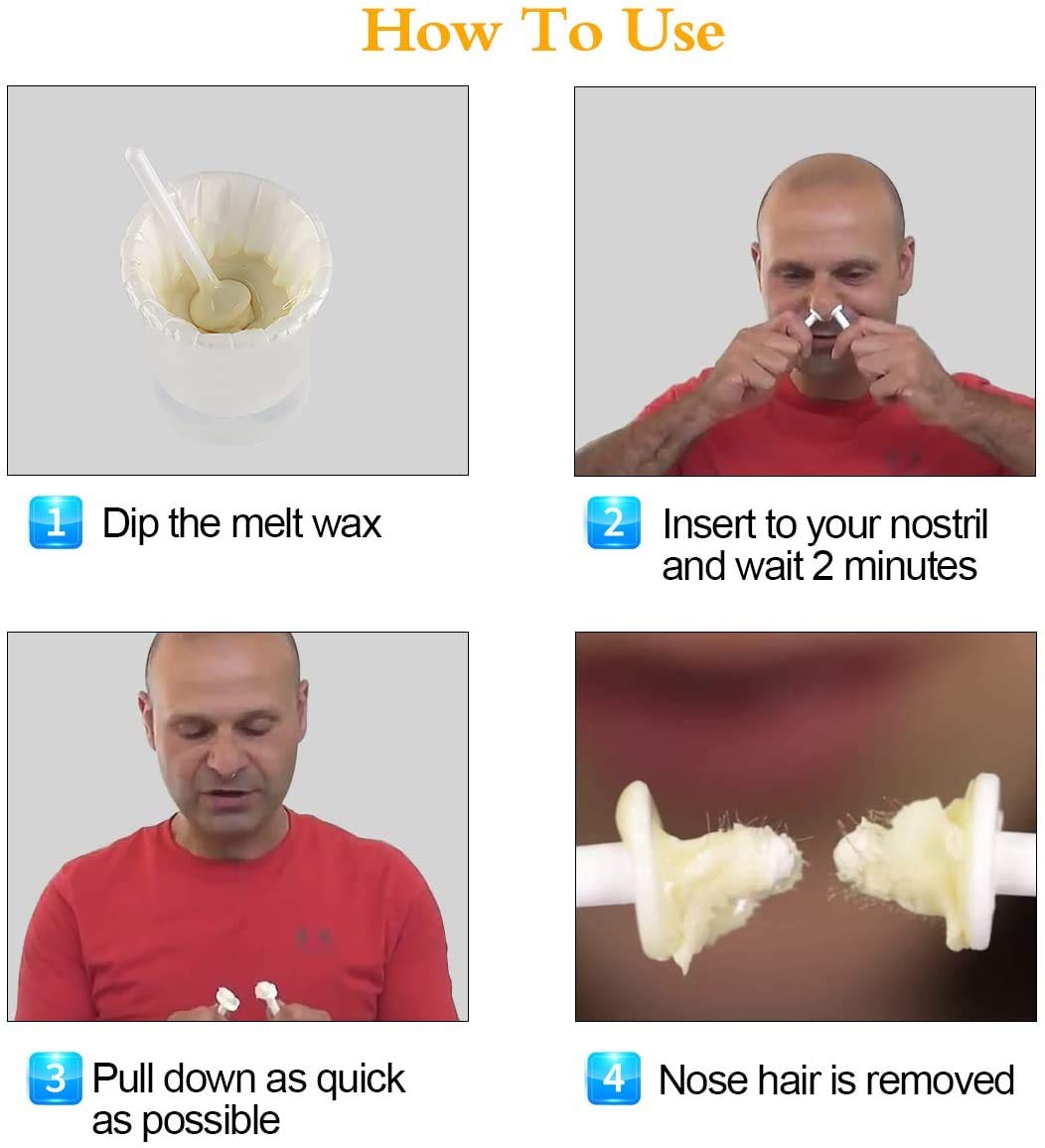 Wokaar Nose Wax Kit, 100 g Wax, 30 Applicators, 15-20 Uses. Nose & Ear Hair Removal for Men and Women- Safe, Easy, Quick & Painless Hair Remover