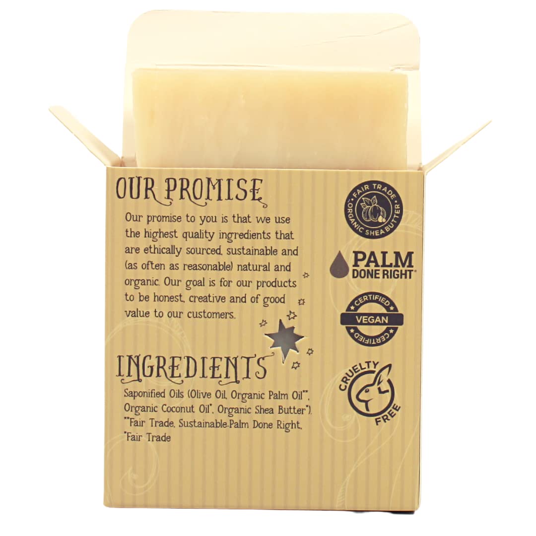 Varina Organic Super Shea Bar Soap - Gentle Cleansing for Sensitive Skin, Unscented - 3 Pack