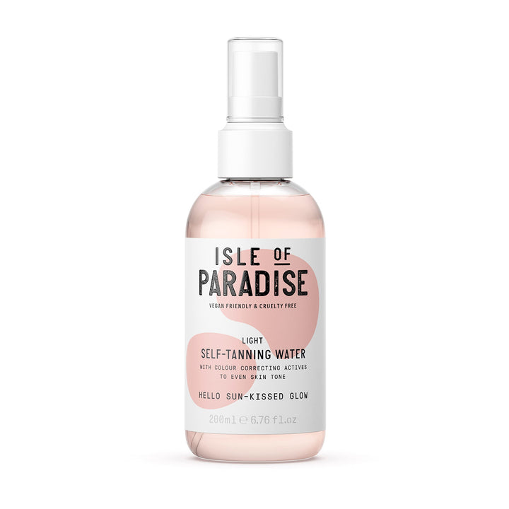 Isle of Paradise Fake Tan Water Light (200 ml) Hydrating Self Tanning Water Natural Ingredients & Vegan