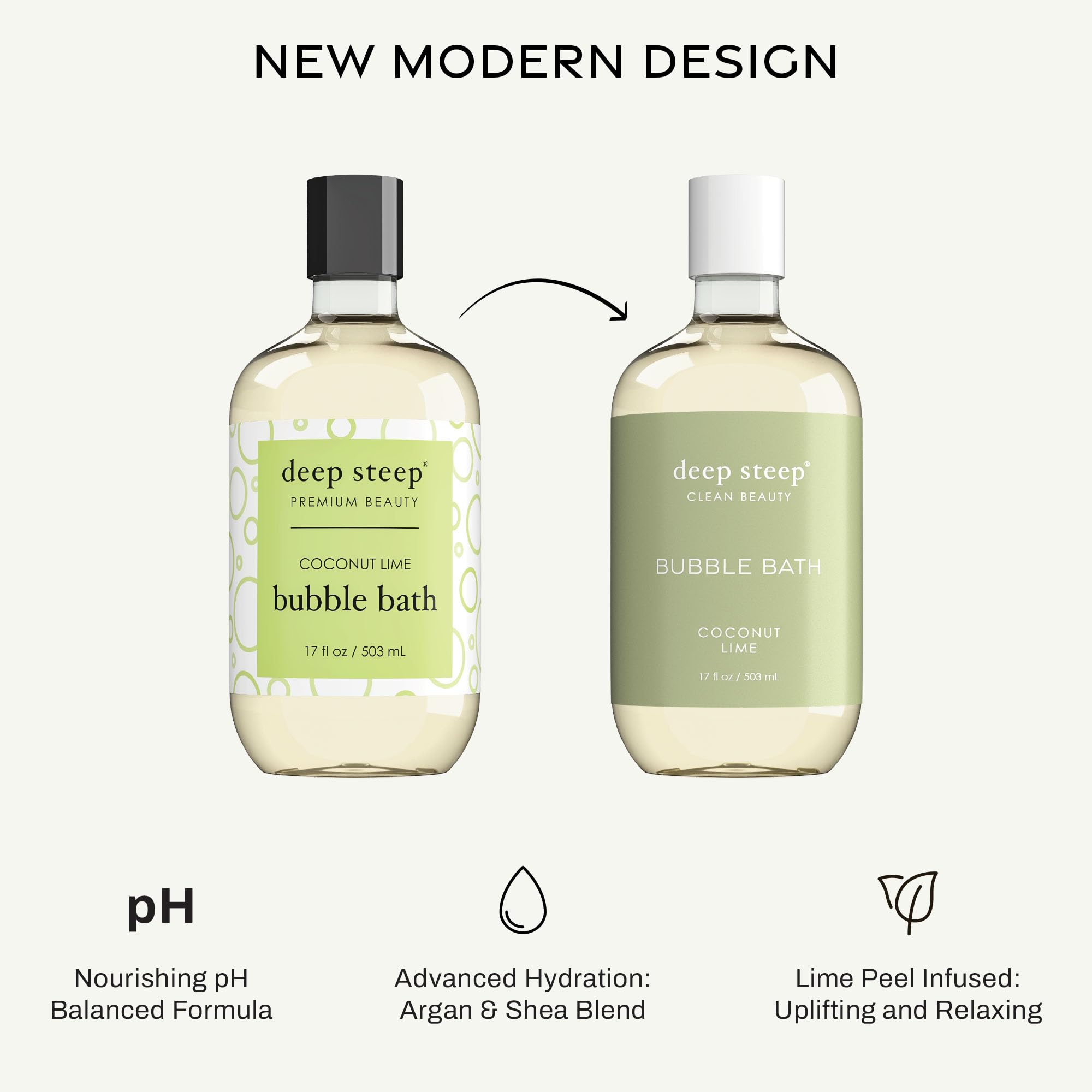 Classic Bubble Bath, Coconut Lime 17.5 fl oz by Deep Steep