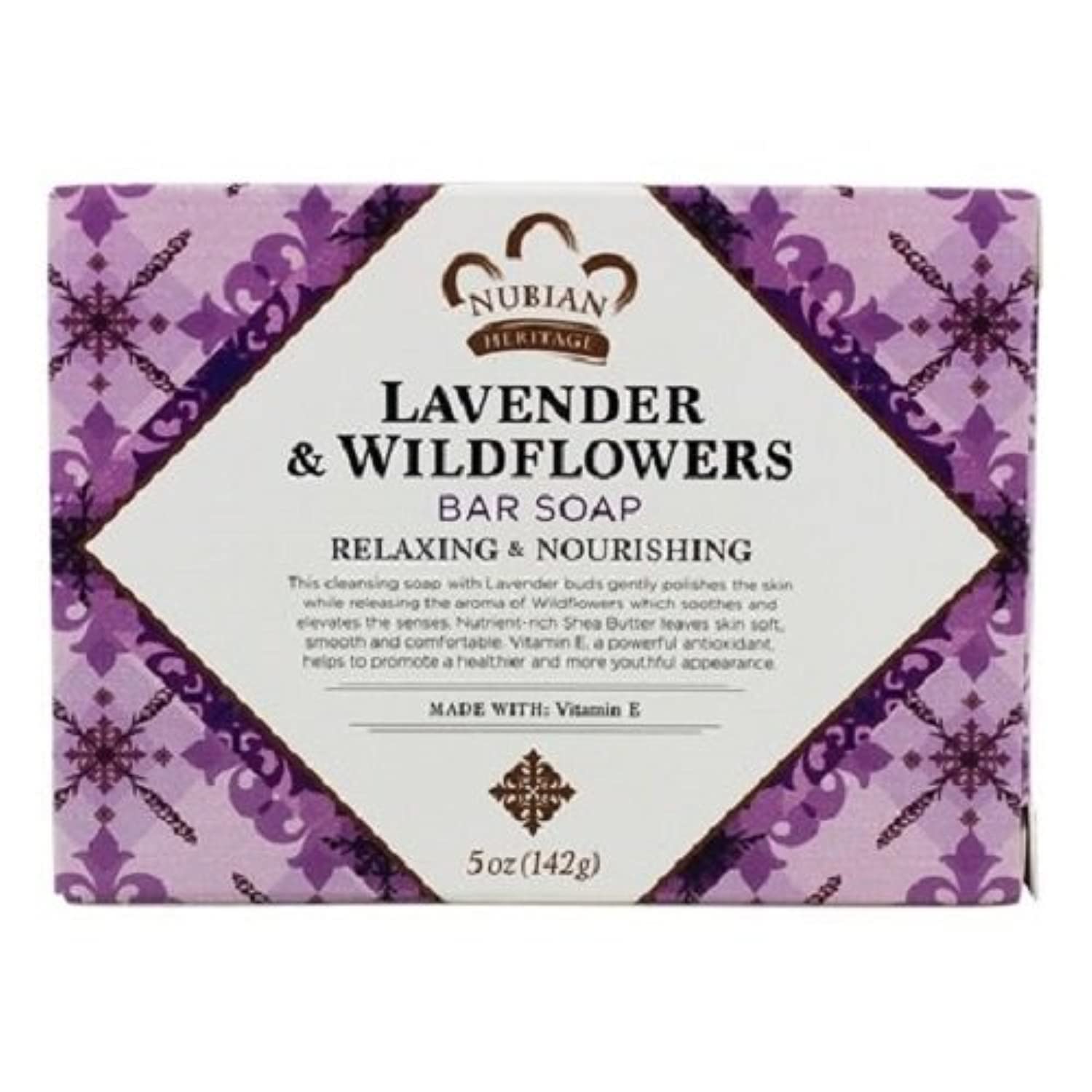 Nubian Heritage Soap Bar, Lavender and Wildflower, 5 Ounce by Nubian Heritage