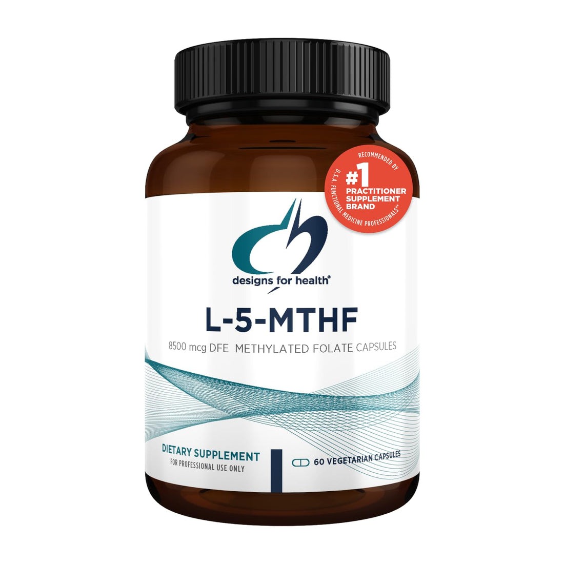 Designs for Health L 5-MTHF - Quatrefolic L Methylfolate Supplement 5mg (8500 DFE) - Methylated Folate Supplement for Women & Men - Supports Methylation - Non-GMO, Gluten Free (60 Capsules)