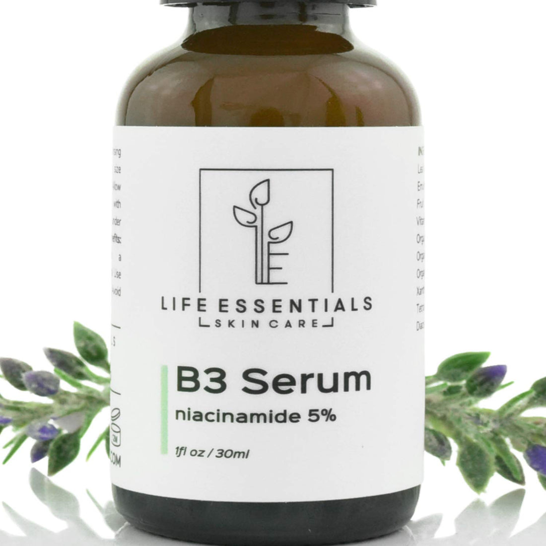 Life Essentials Skin Care Niacinamide 5% Vitamin B3 Serum -Best Anti Aging Face Cream -Tightens Pores, Reduces Wrinkles, Boosts Collagen and Repairs Skin (1 Oz)