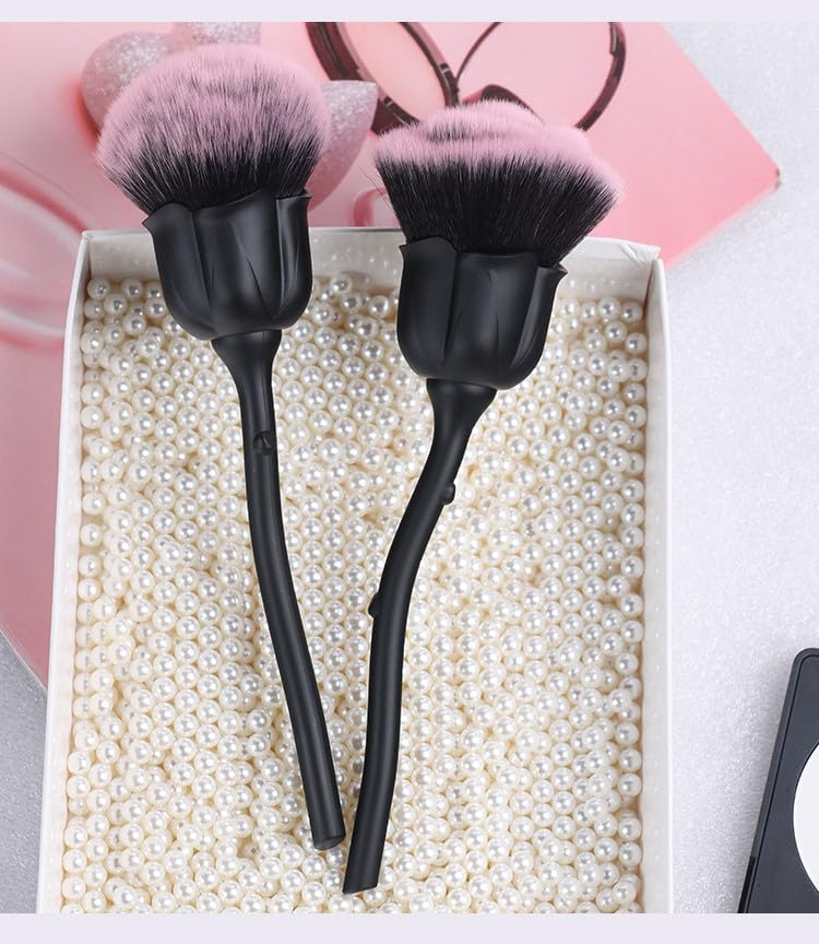 Makeup Brush, Cute Mushroom shape brush head, Fluffy nanofiber brush head, Moderately pick up powder, Wooden Handle has piano paint technology, suitable for face, Fondation Brush