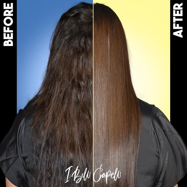 I Belli Capelli Torrano Keratin Hair Treatment Straightening in 1 Step, Formaldehyde Free-Nanoplastia Para Alisar Cabello 16.9Fl.oz (500ml) + Deep Cleansing Shampoo 10.1 fl.oz (300ml)