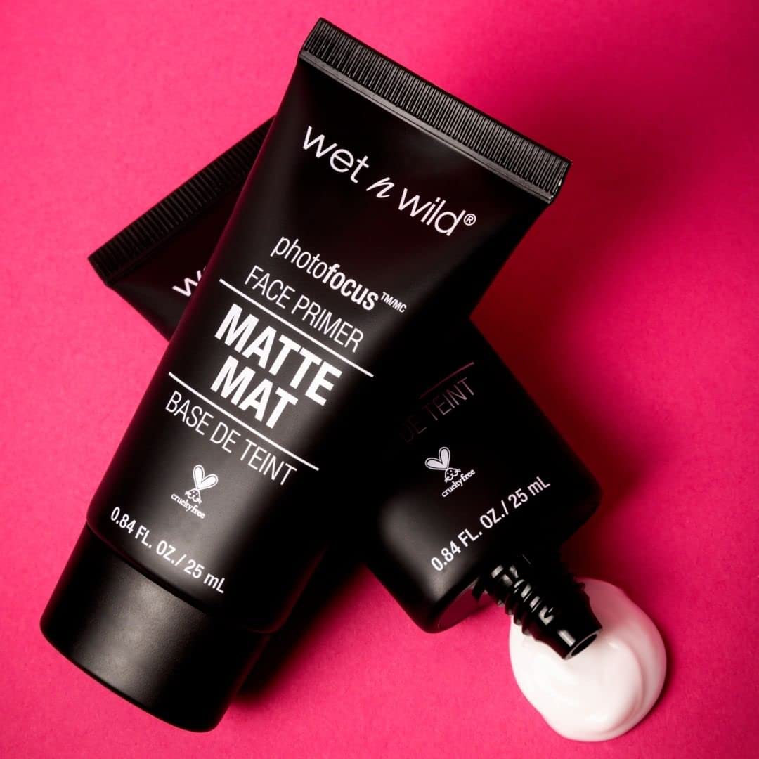 wet n wild Face Primer Photo Focus Matte Face Primer Clear, Perfect Prep & Matte Finish, Extends Makeup Wear, Weightless Hydration with Aloe Vera & Vitamin E, Cruelty-Free - Partners in Prime