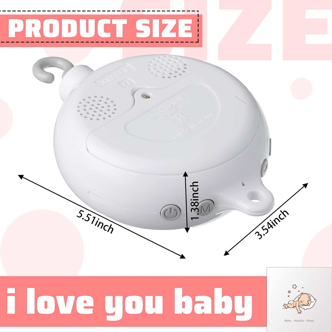 Mobile Baby Music Box Crib Mobile Box with Music Mobile Musical Replacement Nursery Mobile Motor Rotating Baby Crib Mobile Music Box Thirty-Five Lullabies Battery Operated