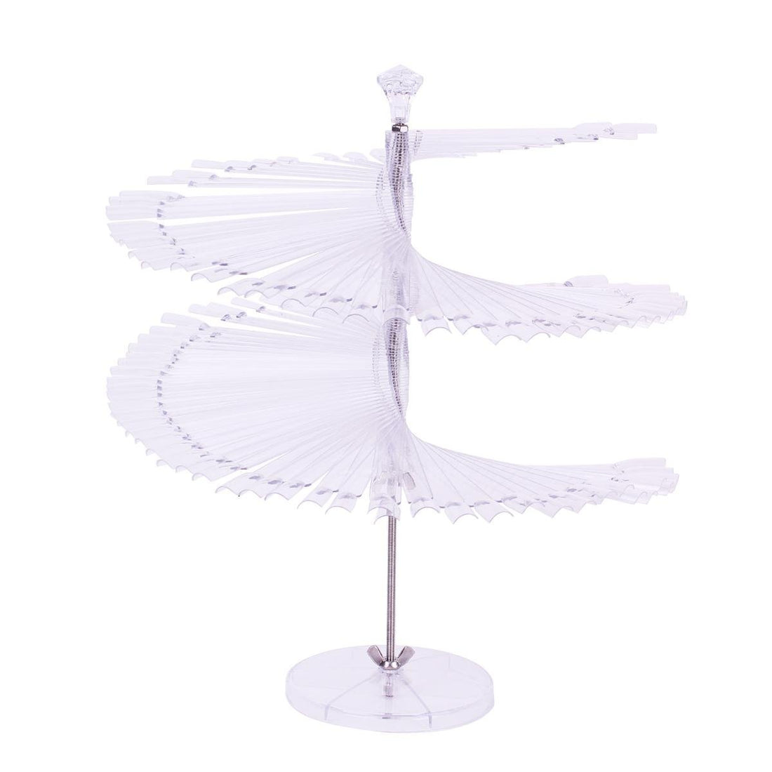 Yimart 120 Sticks Nail Art Color Chart Display Stand Spiral False Nails Display Shelf Practice Tools For Solon Nails Polish Gel Show (Clear)