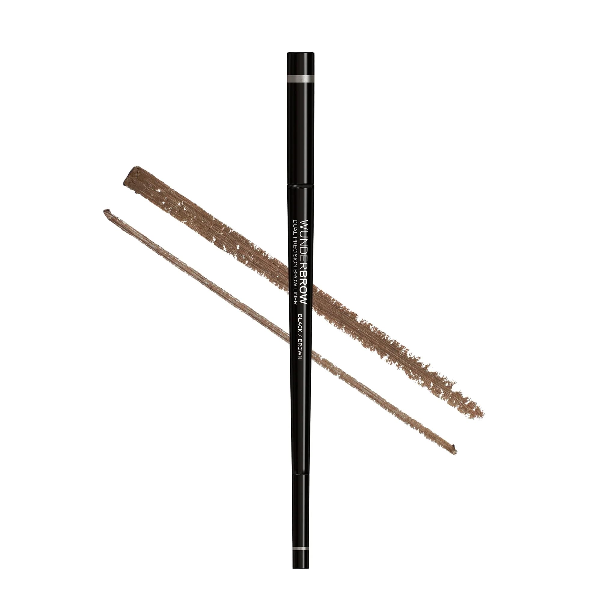 WUNDERBROW Dual Precision Brow Liner - Long Lasting Eyebrow Pencil for Eyebrow Makeup, Black/Brown