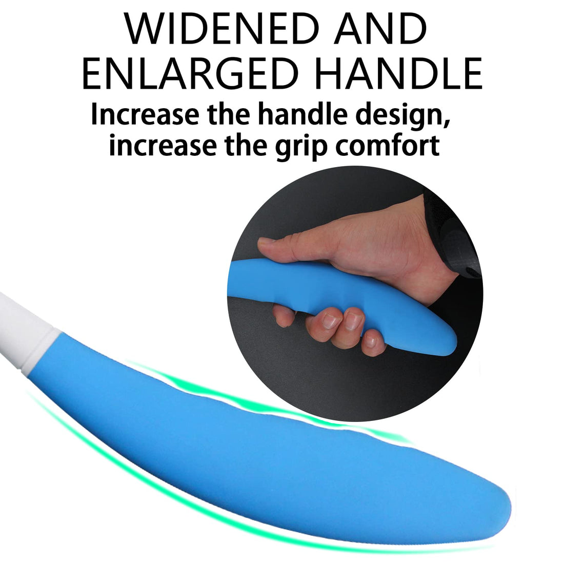 Leetye Mei Bath Brush Auxiliary Tool Long Handle Shower Brush Bathtub Body Brush with Long Handle Bath Brush Back Washer Shower Body Washer Shower Brush (Black Green)