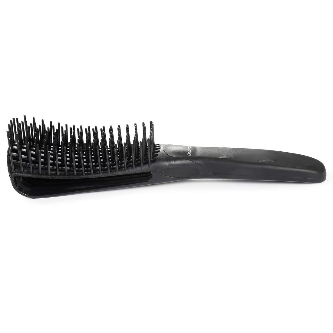 BESTOOL Detangling Brush, Detangler Brush for Natural Black/ Curly Hair Afro 3/4abc Texture, Faster n Easier Detangle Wet or Dry Hair with No Pain (Black)