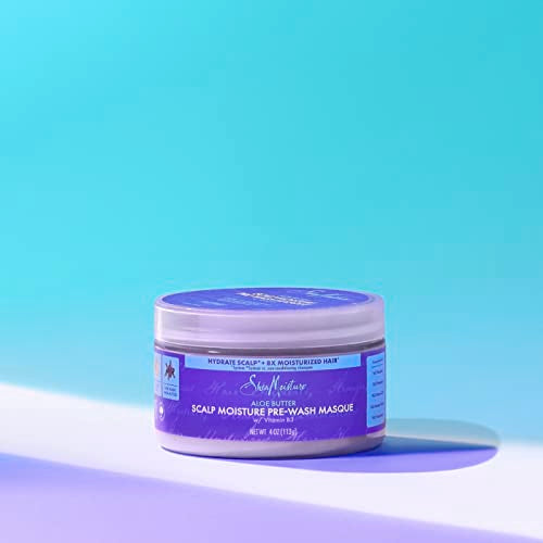 SheaMoisture Aloe Butter & Vitamin B3 Pre-Wash Masque - Boosts Hydration for Moisturized Hair and Scalp 4oz