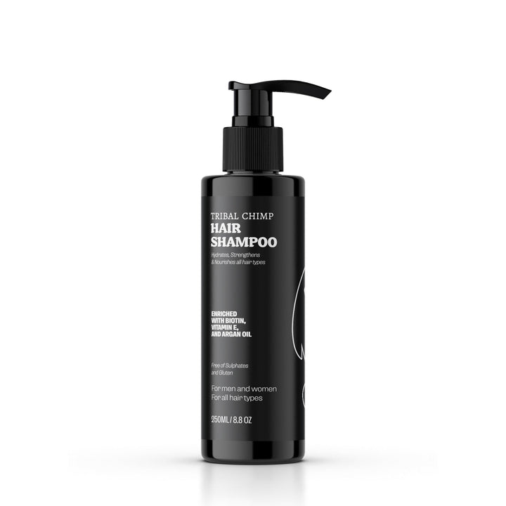 Tribal Chimp Hair Shampoo - Moisturizing Shampoo for Men and Women - For All Hair Types - Removes Excess Oil, Strengthens and Nourishes, 8.8oz