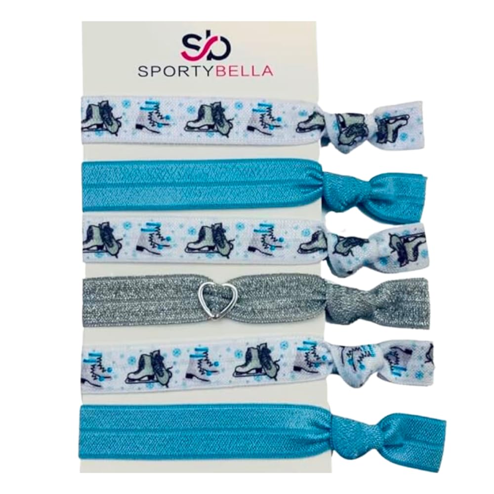 Figure Skating Hair Accessories, Figure Skating Hair Ties, No Crease Ice Skating Hair Elastics Set