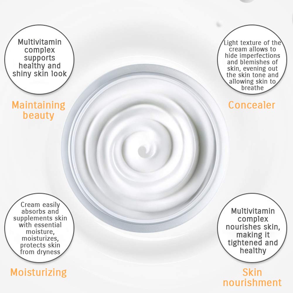 ROREC V7 Toning Light Cream For Lazy Makeup Multivitamin Complex Oat Hyaluronic Acid Concealer Moisturizing 50g