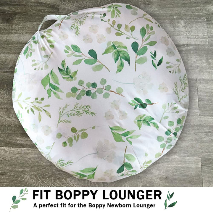 TANOFAR Green Leaf Lounger Cover for Newborn, Breathable & Reusable Removable Slipcover for Baby, Snugly Fit