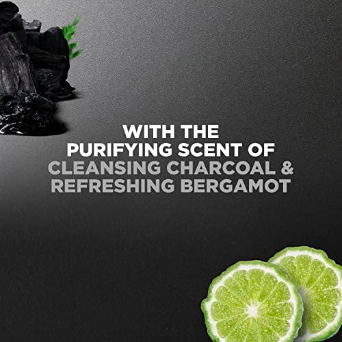 DOVE MEN + CARE Elements Body Wash Charcoal + Clay, Effectively Washes Away Bacteria While Nourishing Your Skin, Gray, 18 Fl Oz