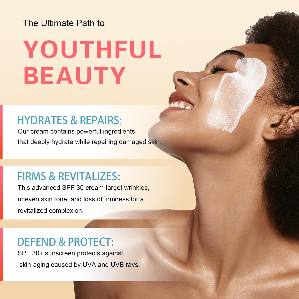 Symo Kane Multi-Function Snail Mucin & Dead Sea Minerals Repair Cream with SPF 30 | Anti-Aging, UV Protection & Hydration for Radiant Skin for a Youthful Glow