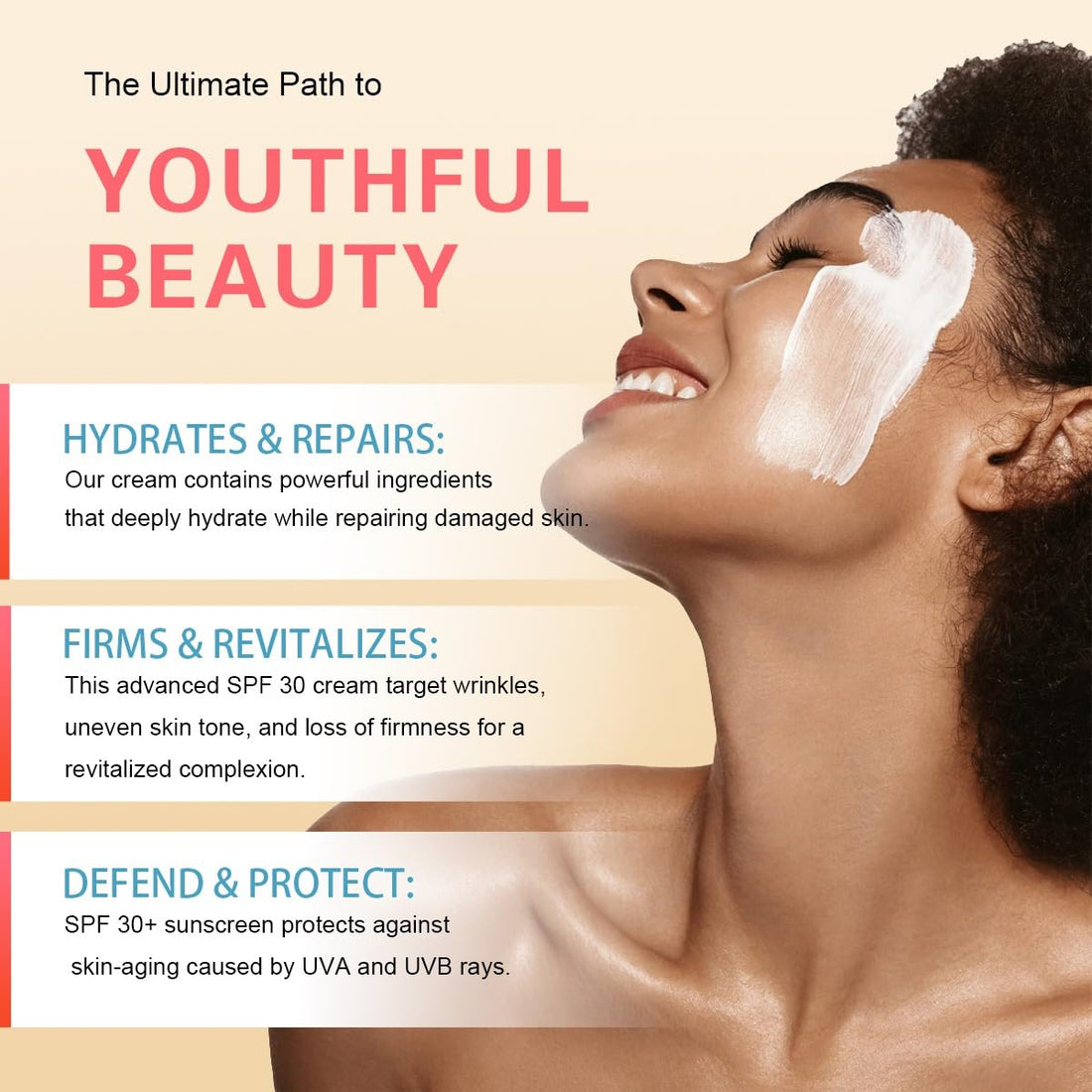 Symo Kane Multi-Function Snail Mucin & Dead Sea Minerals Repair Cream with SPF 30 | Anti-Aging, UV Protection & Hydration for Radiant Skin for a Youthful Glow
