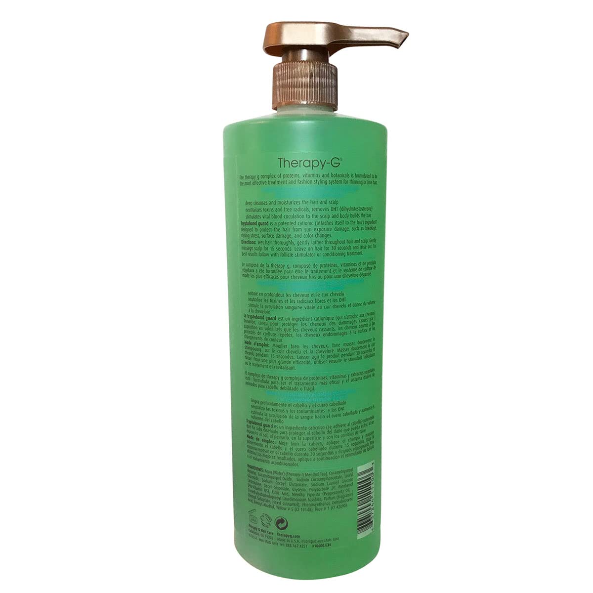 Therapy-G For Thinning or Fine Hair Antioxidant Shampoo For Chemically Treated Hair, 33.8 Ounce