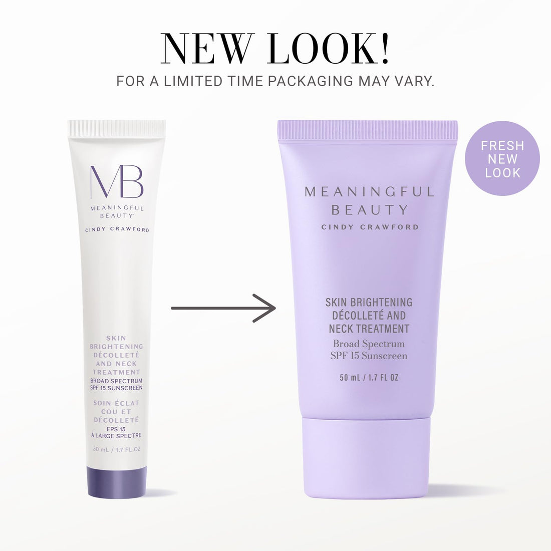 Meaningful Beauty Skin Brightening D collet and Neck Treatment, Vitamin C Emollient SPF 15 Cream, 1.7 Fluid Ounces