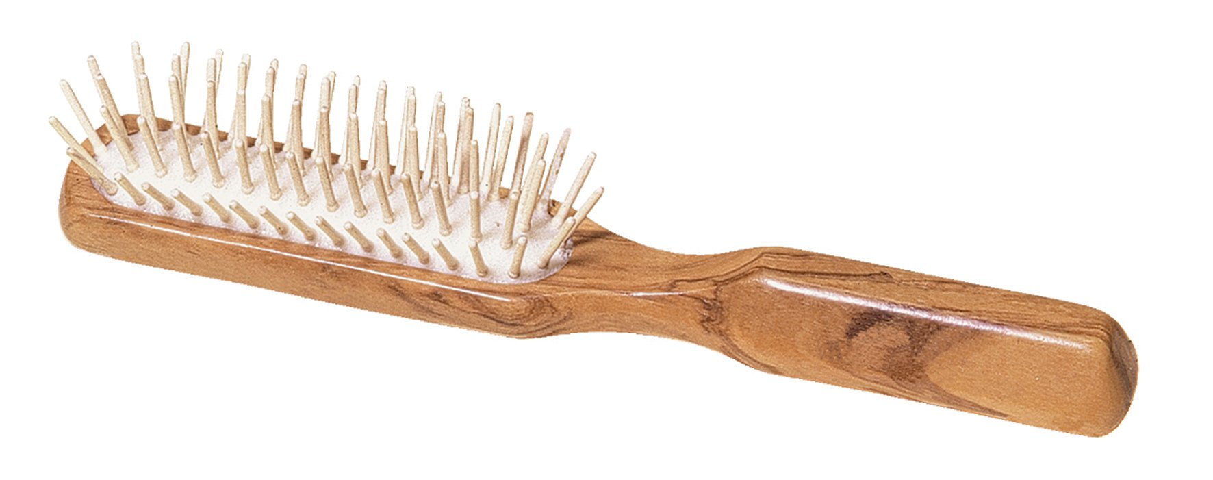 8-1/8-Inches, Waxed Olive Wood with Maple Pin : Bürstenhaus Redecker Maple Pin Wooden Hairbrush with Waxed Olive Wood Handle, 8-1/8-Inches