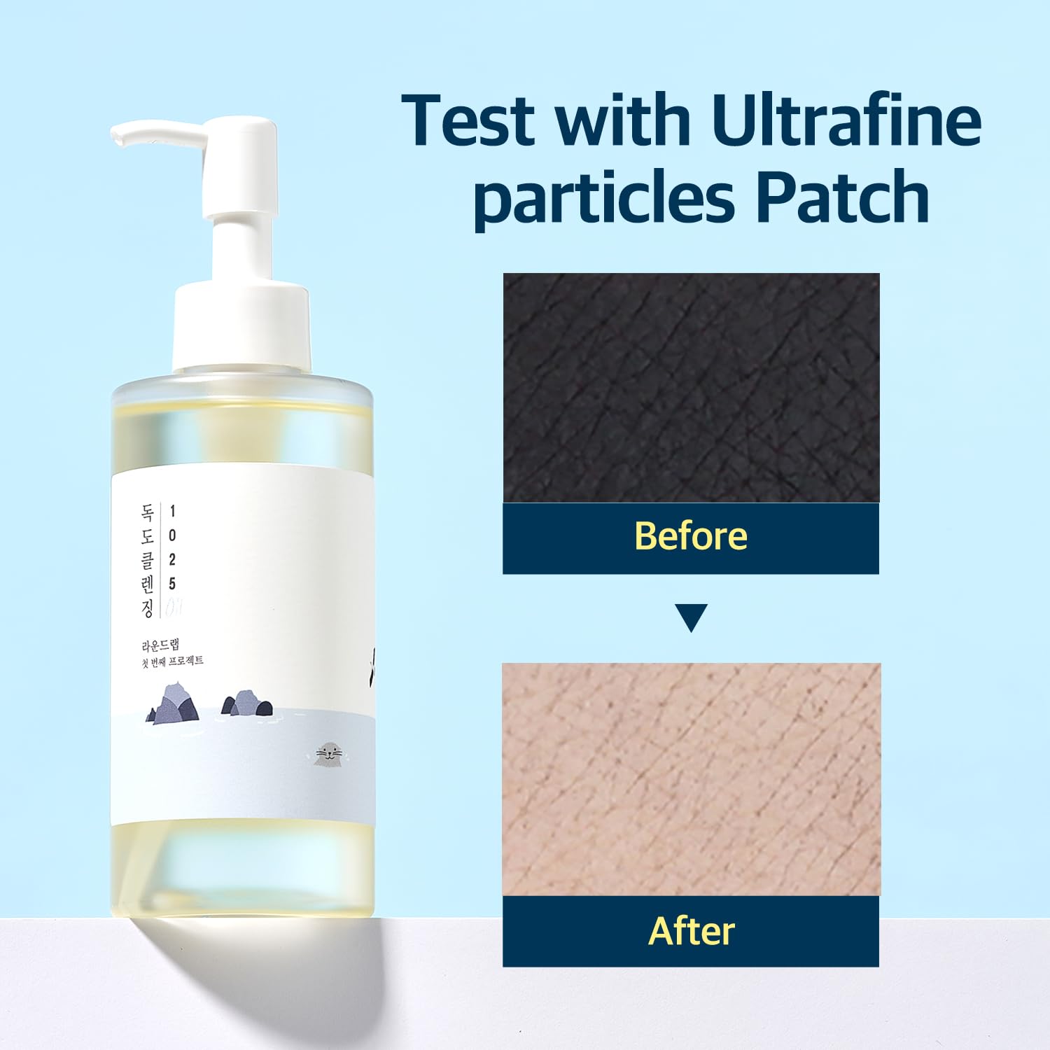 ROUND LAB 1025 Dokdo Cleansing Oil 6.76 Fl Oz, Facial Oil Cleanser for Face, Deep Pore Cleansing, Makeup Blackhead Impurities Remover, Easy to Wash Off No Oily Residue, Korean Skin Care