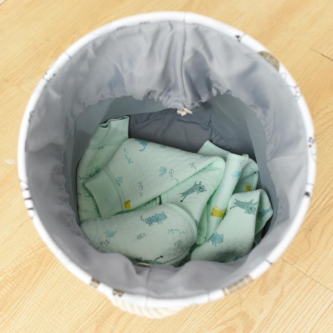 INough Baby Laundry Baskets Baby Hamper, Toy Basket for Kids Washing Basket, Toys Storage Basket for Soft Toy Animal Basket Safari Nursery Decor (Giraffe)