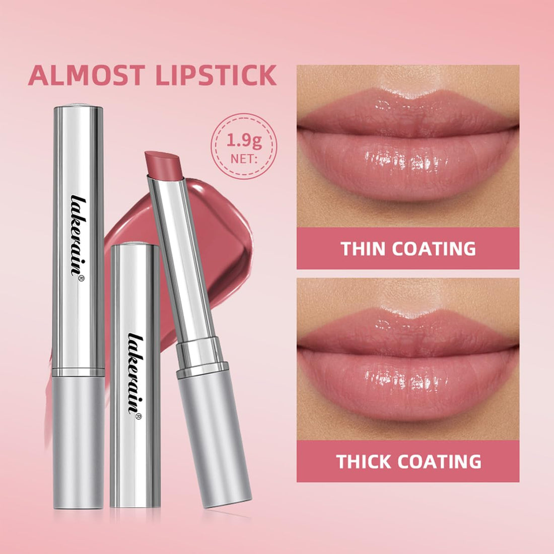 SHEEYOON Tinted Lipstick Pink Honey, Hydrating Sheer Formula Lip Balm, Natural Glossy Finish (Pink honey, 1 PC)