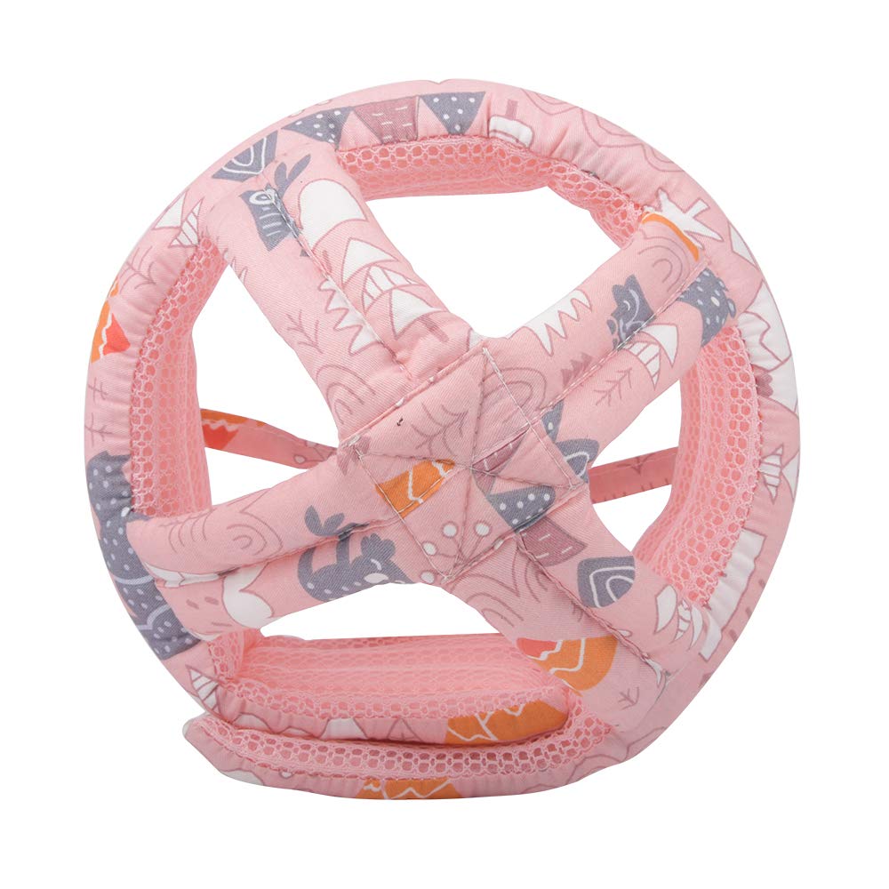 ORANGEHOME Toddler Walking Helmet, Baby Bumper Protect Hat Head Cushion Breathable, Kids Anti-Fall Safety Cap for Walking and Playing-Pink