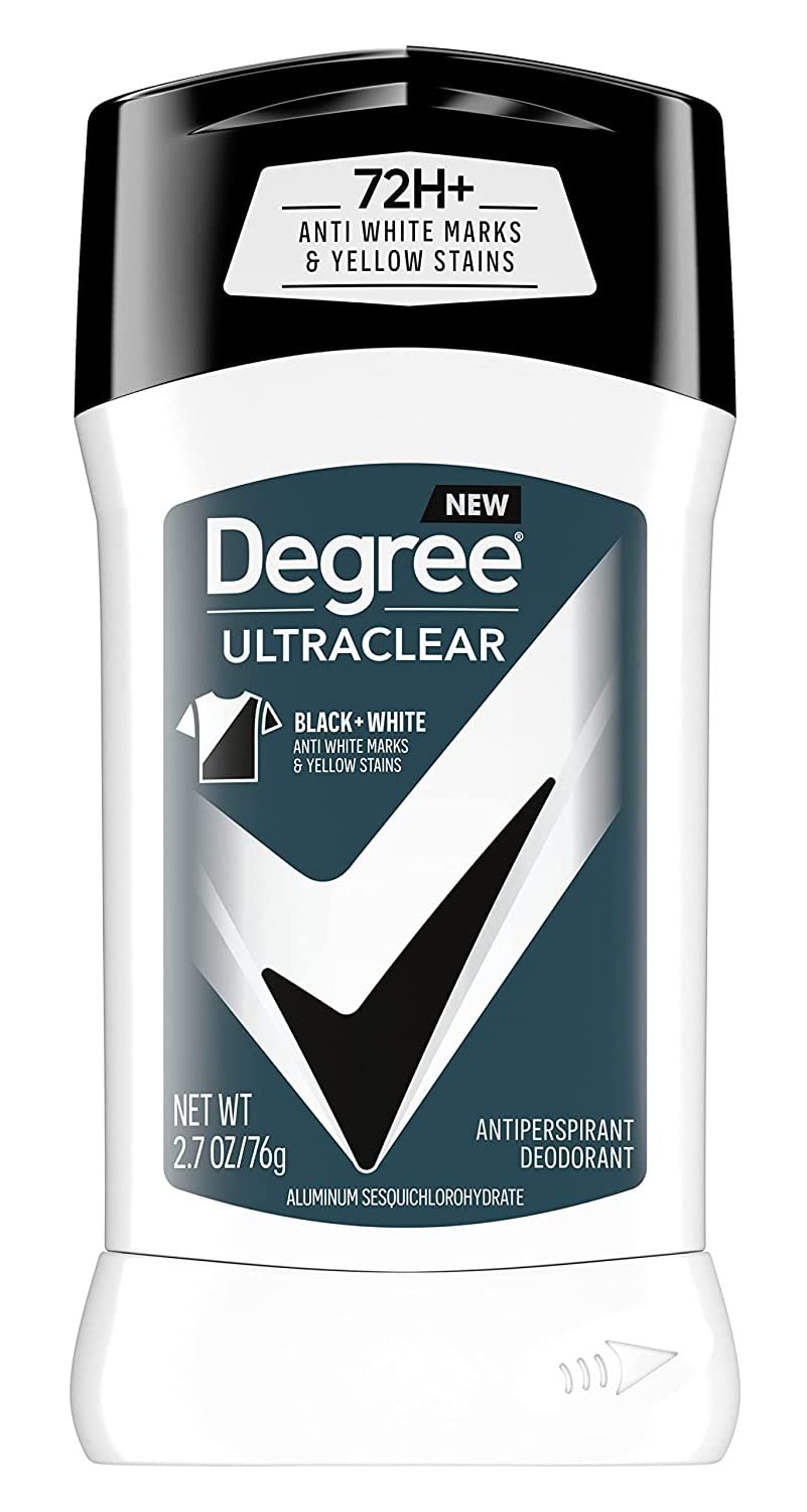 Degree Men Ultra Clear Black Plus White Antiperspirant Deodorant 2.7 Ounce (Pack of 3)