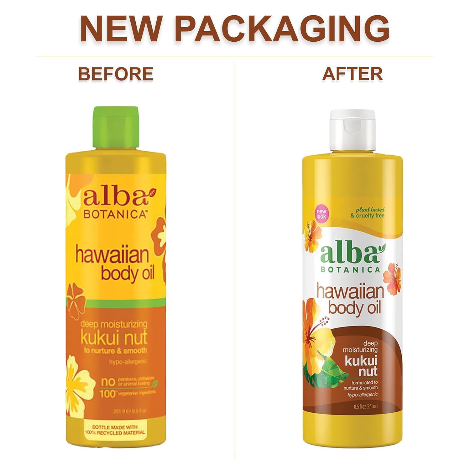 Alba Botanica Deep Moisturizing Kukui Nut Hawaiian Body Oil 8.5 Ounce Bottle 2 AD