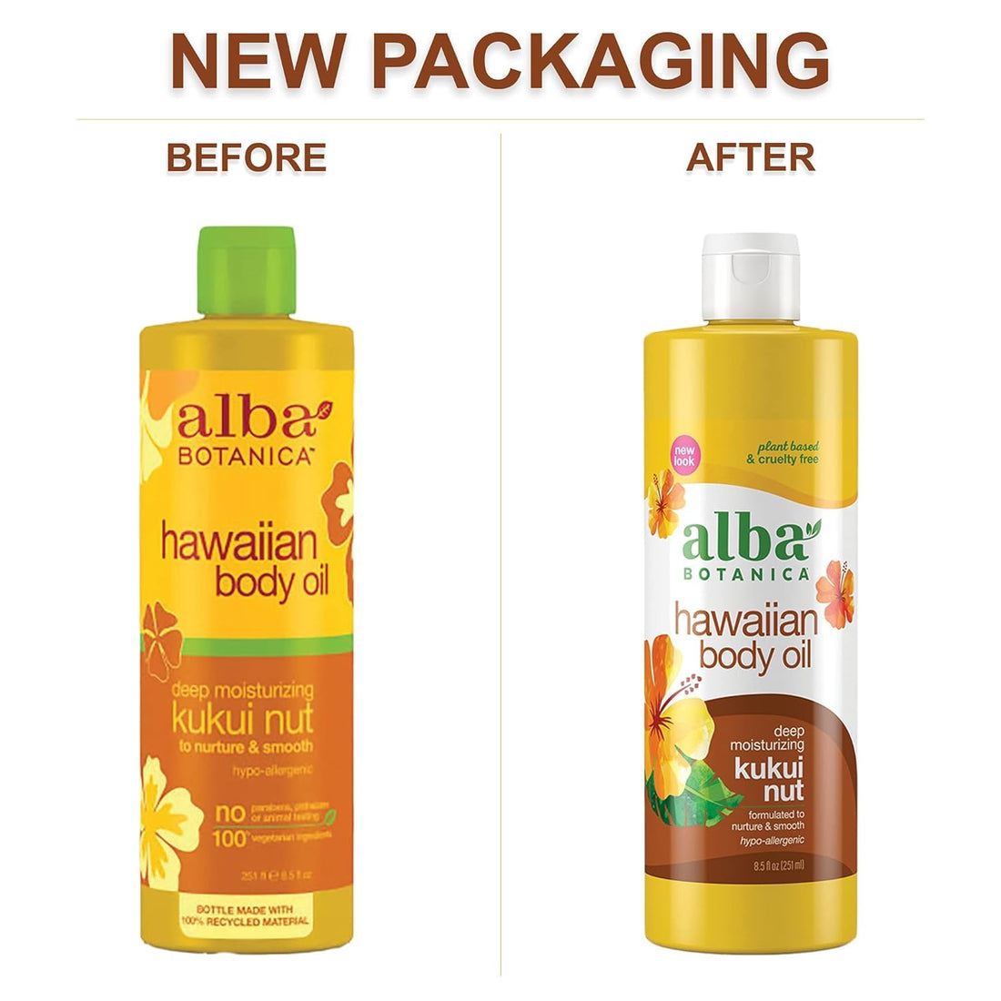 Alba Botanica Deep Moisturizing Kukui Nut Hawaiian Body Oil 8.5 Ounce Bottle 2 AD