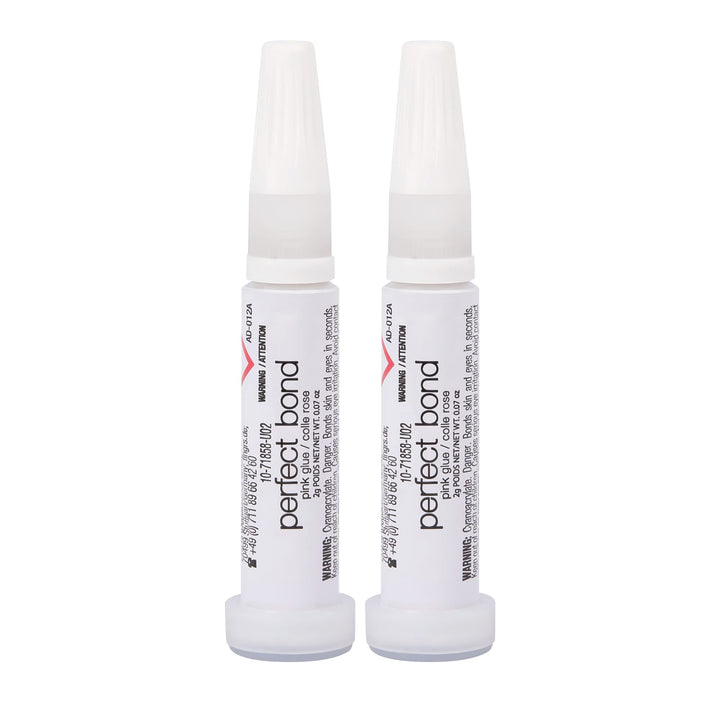 Nailene Perfect Bond Nail Glue, Super Strong, Durable, Easy to Apply Acrylic Nails, Press On Nails, Repairs Natural Nails, Quick Drying Nail Adhesive, Lasts 7 Days, Pink Tint, 2 g/0.07 oz, 2 Pack