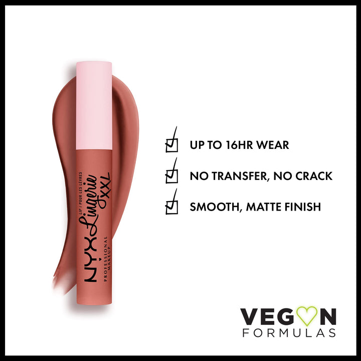 NYX PROFESSIONAL MAKEUP Lip Lingerie XXL Matte Liquid Lipstick - Turn-On (Peach Nude)