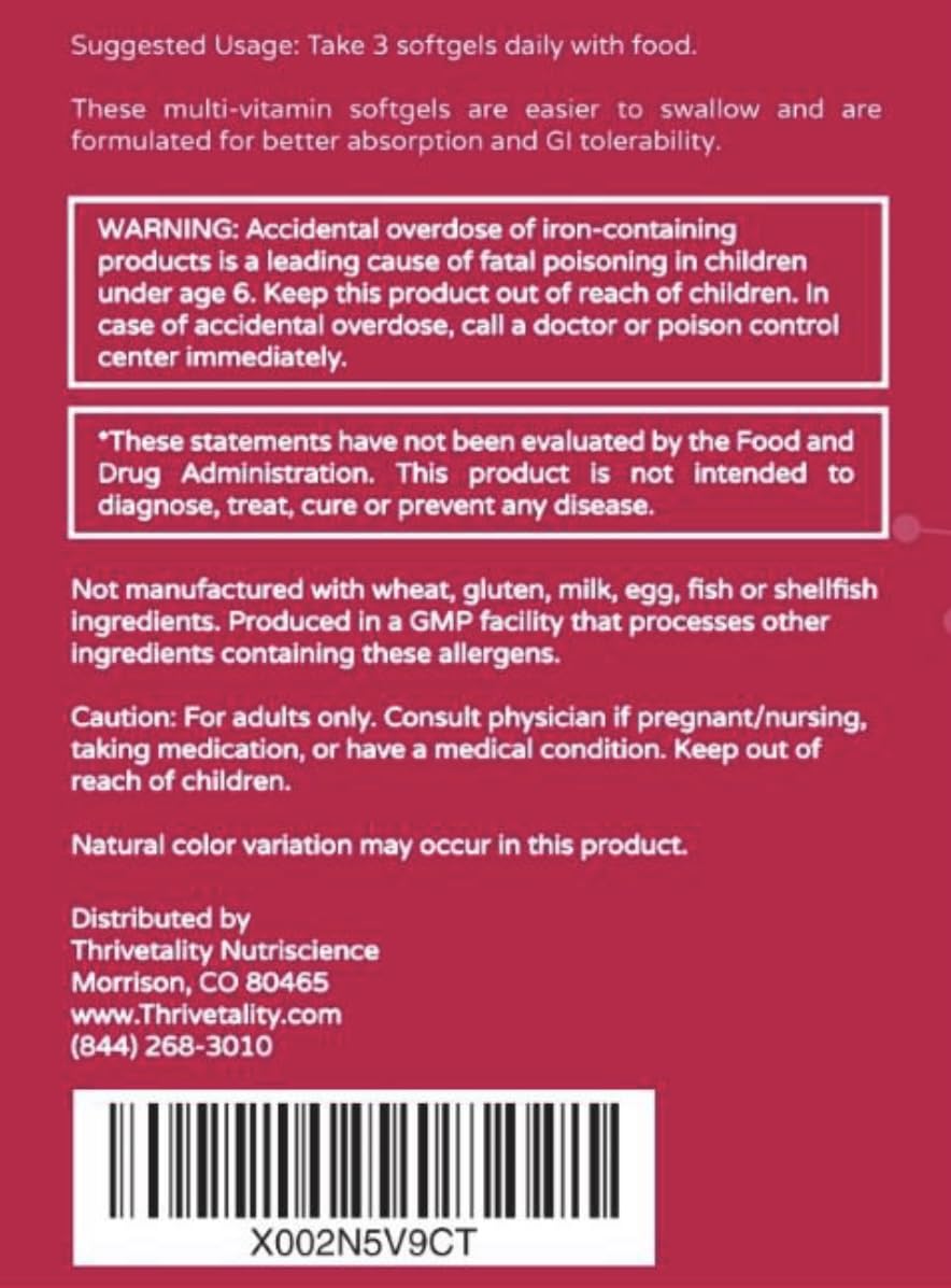 ONE Woman Bio-Optimized Multi-Nutrient by Thrivetality | Women's Multivitamin | #1 Physician Formulated | Science Based | Clinically Proven | Max Tolerability & Absorption | Super Antioxidants