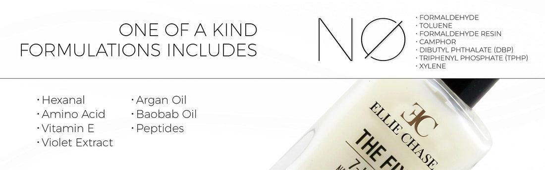 Ellie Chase 7 in 1 Nail Treatment 0.5 oz Contains Peptides, Vitamin E, Violet Extract, Oils, Amino Acids, Hexanal ââ‚¬â€œ hydration, nutrition, strength, smoothing, hardening, protection, shine