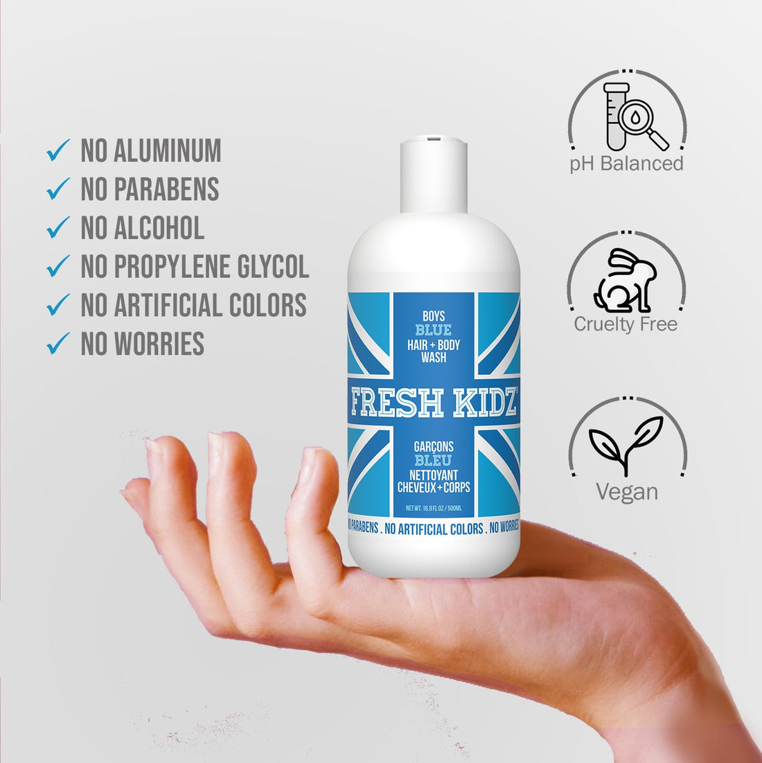 Keep It Kind Fresh Kidz Boys Blue Natural Body Wash 16.9 Fl Oz