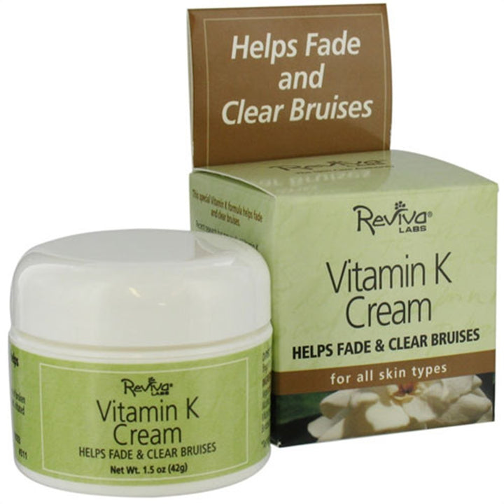 Reviva Labs Vitamin K Cream, For All Skin Types, 1.5-Ounces (Pack Of 2)
