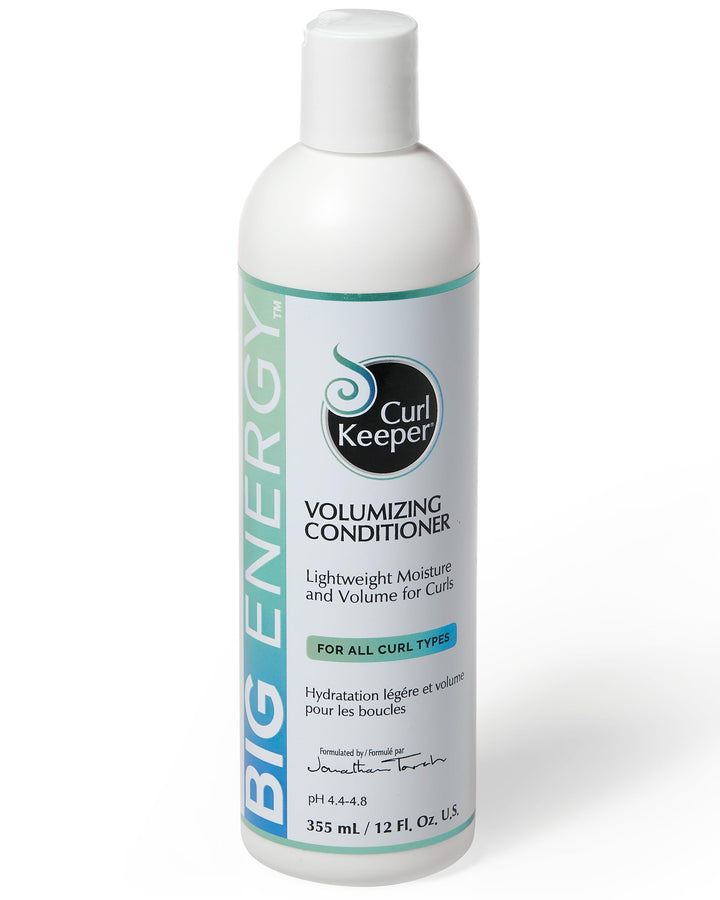 Curl Keeper Big Energy Volumizing Conditioner - Ultra-Lightweight Moisture & Volume for All Curl Types - Weightless Hair Conditioner Adds Volume & Body - Sulfate Free, Water-Based Formula