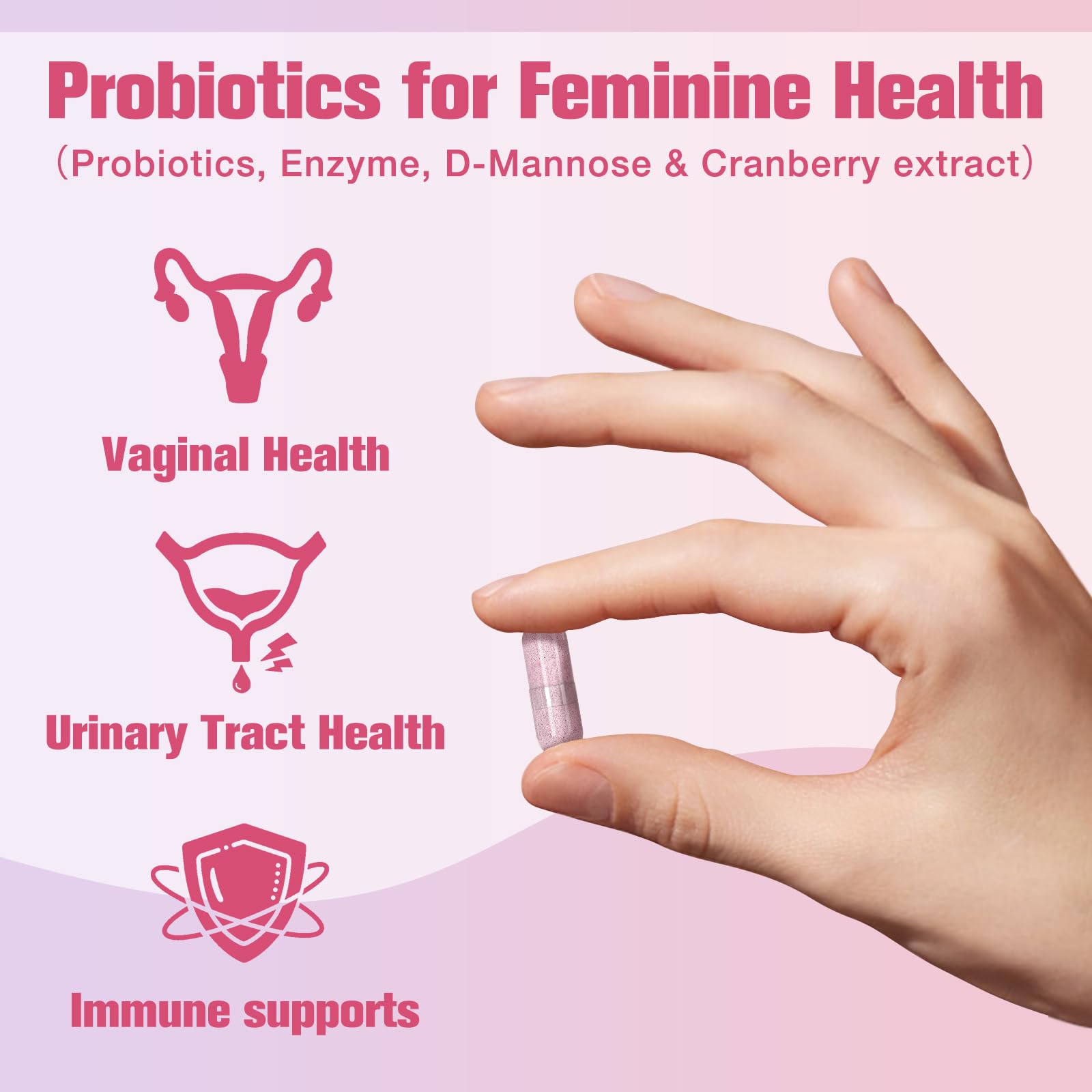 Womens Probiotic, 100 Billion CFU Probiotics for Women with Prebiotics, Digestive Enzymes, D-Mannose & Cranberry Extract for Immune Support, Vaginal & Urinary Health, Digestive Balance - 120 Capsules