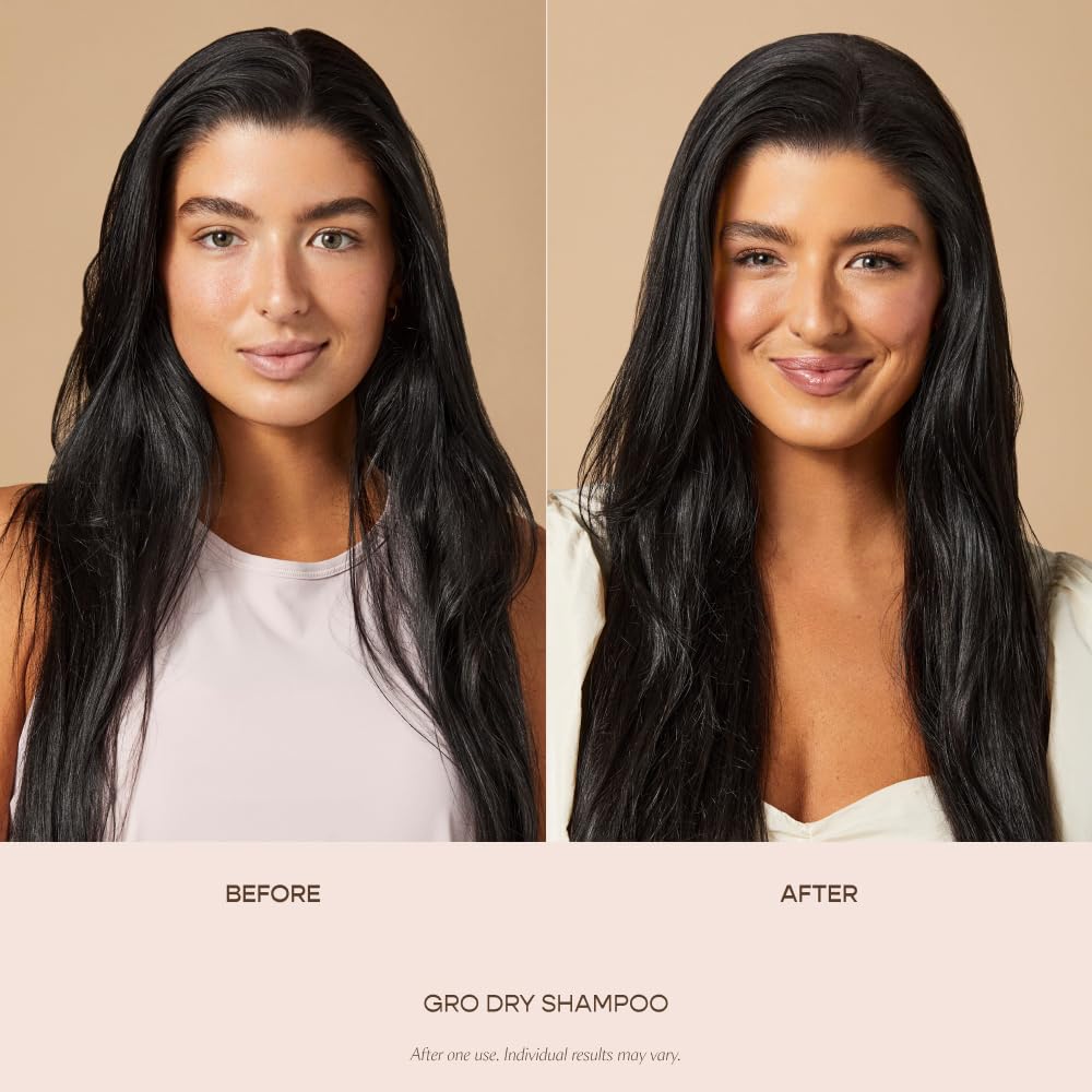 VEGAMOUR GRO Dry Shampoo, Volumizing Dry Shampoo Spray Formulated Without Benzene, Supports Thicker Fuller Looking Hair, Natural Citrus Scent (3.95 oz)