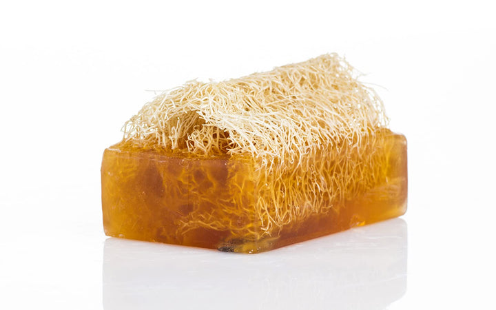 Shea Butter Moisturizer Soap - Natural Exfoliating Loofah Soap Bar - Smells Like Light Nutty Cream - Handmade with Shea Butter, Jojoba Oil, Witch Hazel - Beauty Bar For Softer Skin [4.40 oz - 125 gr]