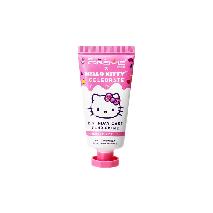 The Crème Shop x Sanrio Hello Kitty Moisturizing Hand Crème - Indulgent Shea Butter and Vitamin E Formula for Soft Smooth Hands (Birthday Cake)